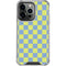 Neon Checkered iPhone 14 Pro Clear Case